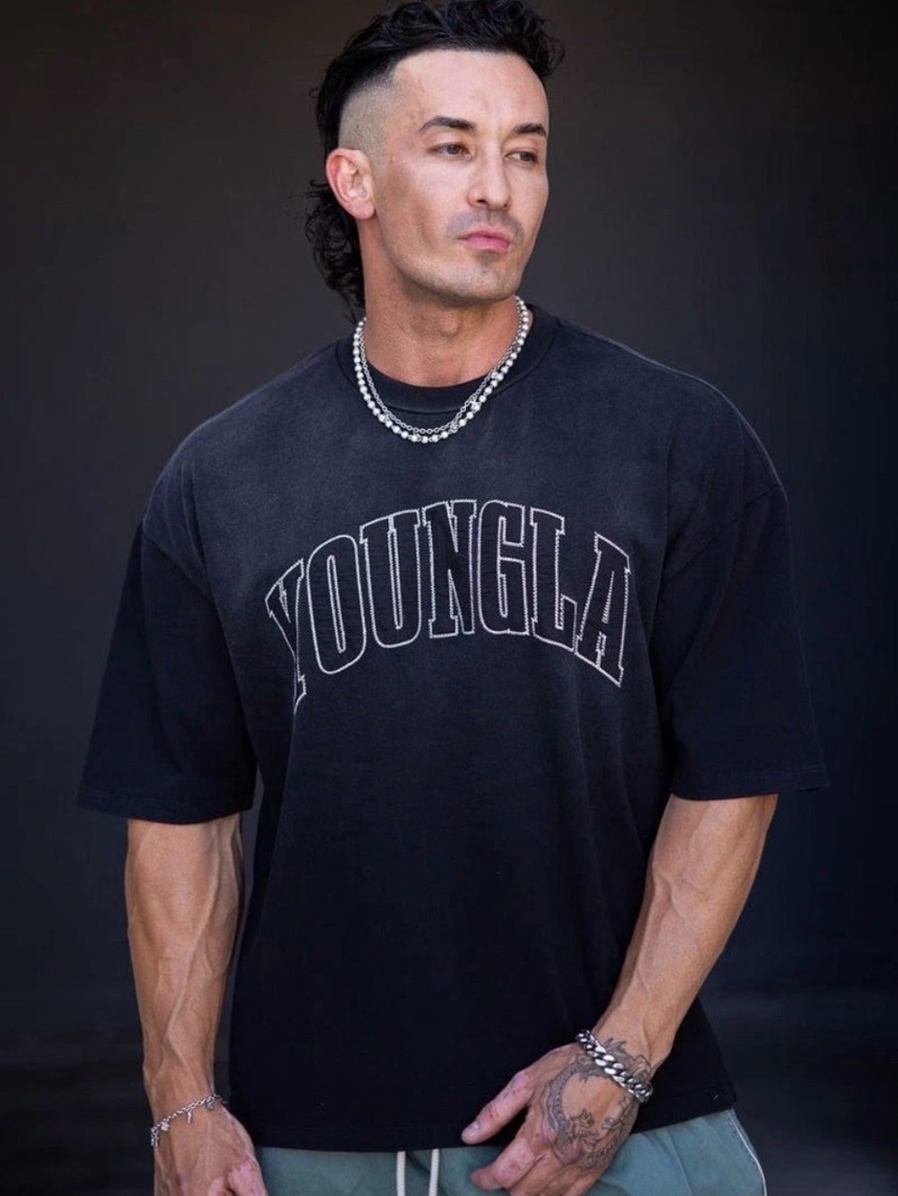 YOUNGLA 4203 Uni Vintage Tee